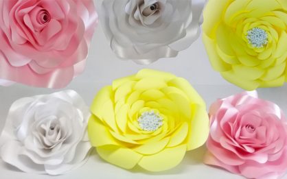 rosa gigante de papel como fazer - Decoração de Festa Eventos Dicas e  Tutoriais