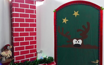 tomar el pelo Novedad La Internet porta decorada de natal como fazer - Decoração de Festa Eventos Dicas e  Tutoriais